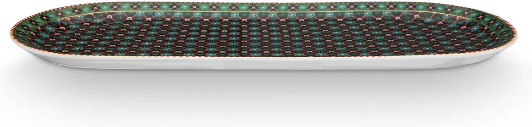 Pip Studio Clover Green Serveerschaal - 33.3x15.5cm - Porselein