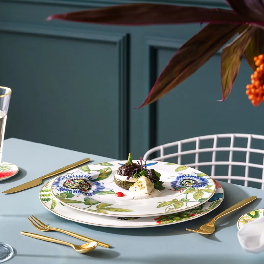 Villeroy & Boch Amazonia Anmut Plaatsbord 30cm - Groen/Wit/Geel - afbeelding 6 van 6