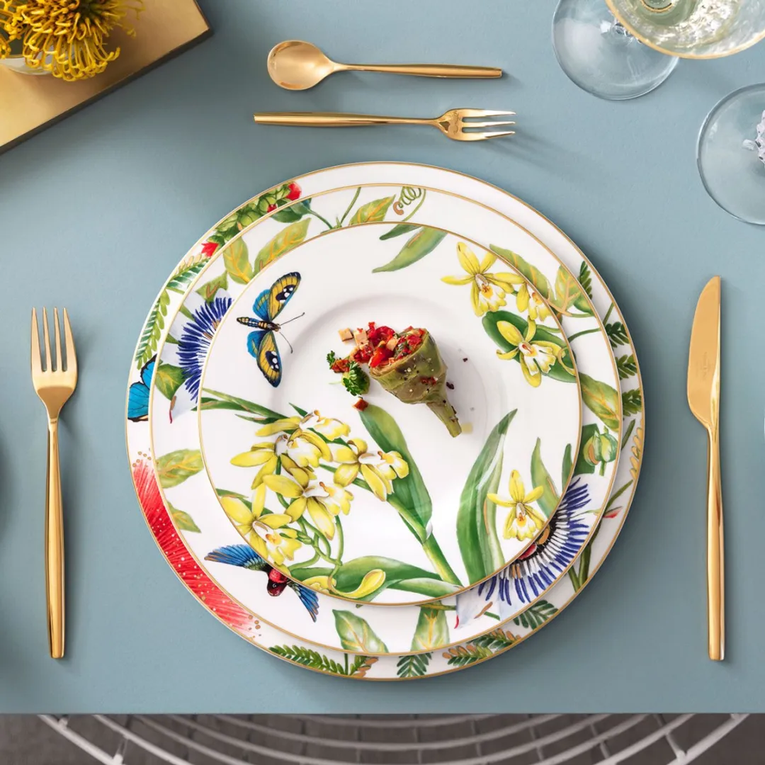 Villeroy & Boch Amazonia Anmut Plaatsbord 30cm - Groen/Wit/Geel