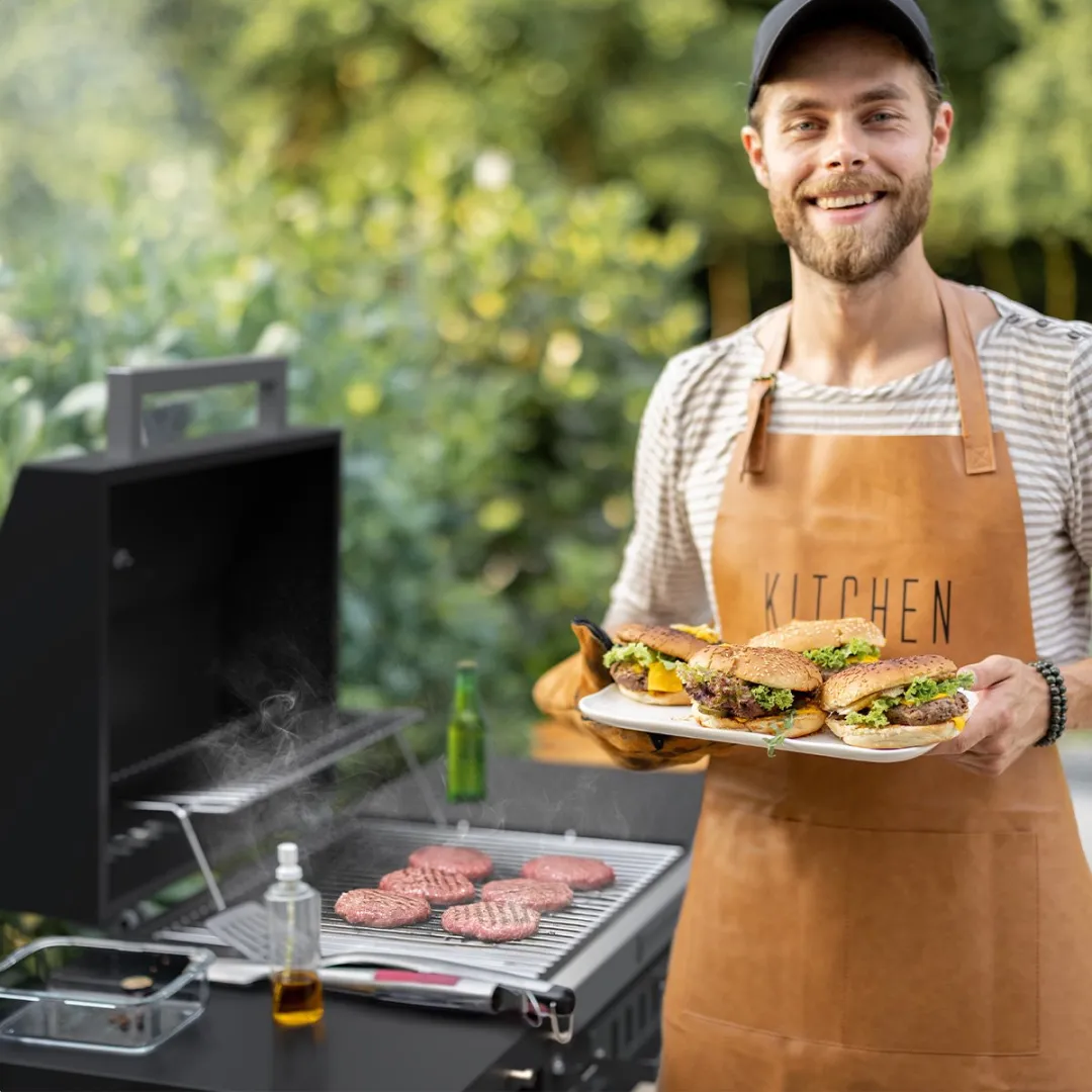KitchenBrothers Houtskool BBQ KB1004103 - 75cm - 12 Burgers - Zwart
