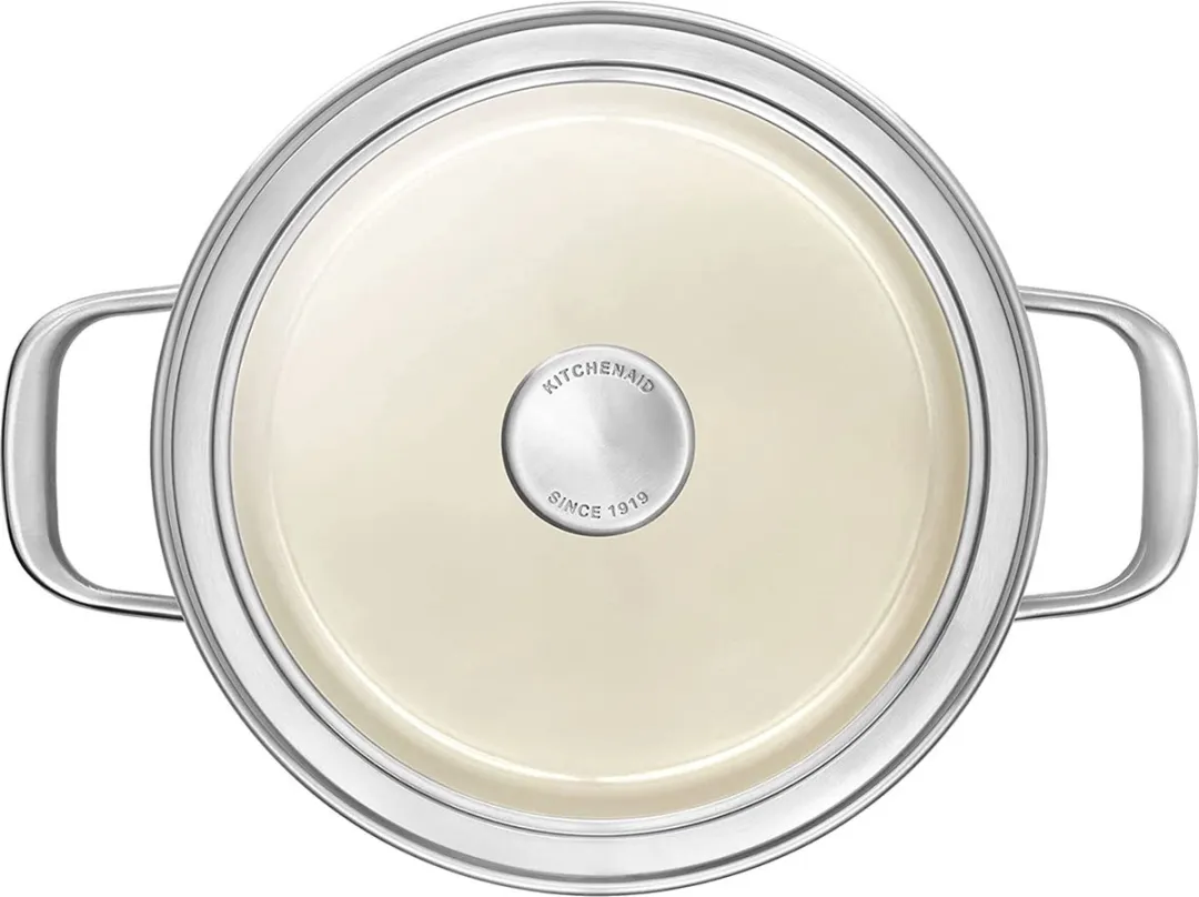KitchenAid Steel Core Enamel Pannenset 8-delig - Keizerrood