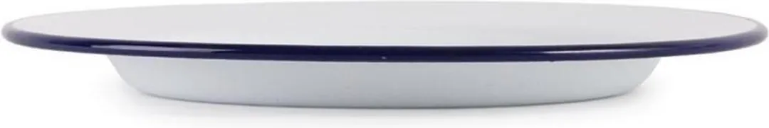 Olympia Geemailleerd Dinerbord 24,5cm - 6 Stuks - Blauw/Wit