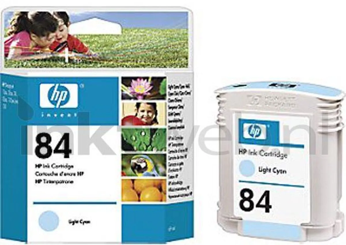 HP 84 C5017A Inktcartridge - Licht Cyaan 69ml - afbeelding 2 van 3