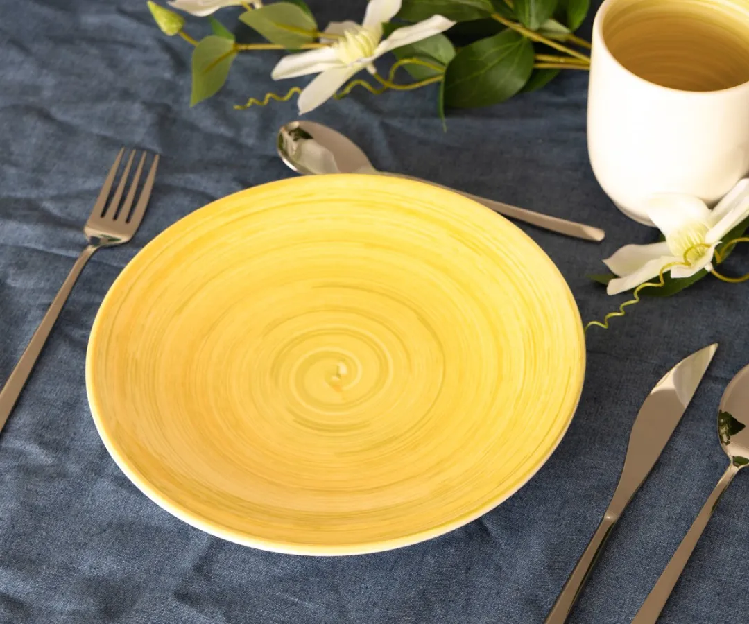 Cosy&Trendy Turbolino Dinerbord - Geel - Ø27cm