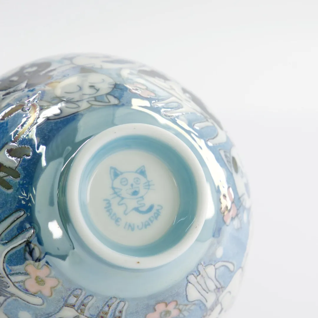 Tokyo Design Studio Kawaii Rijstkom 300ml - Blauw Kat