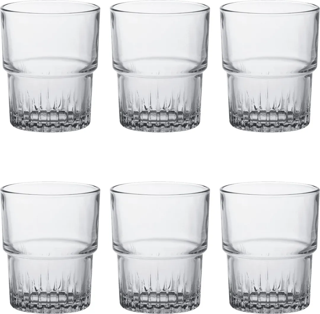 Duralex Empilable - Tumbler - hardglas - Stapelbaar - 0.16 l - 6 stuks