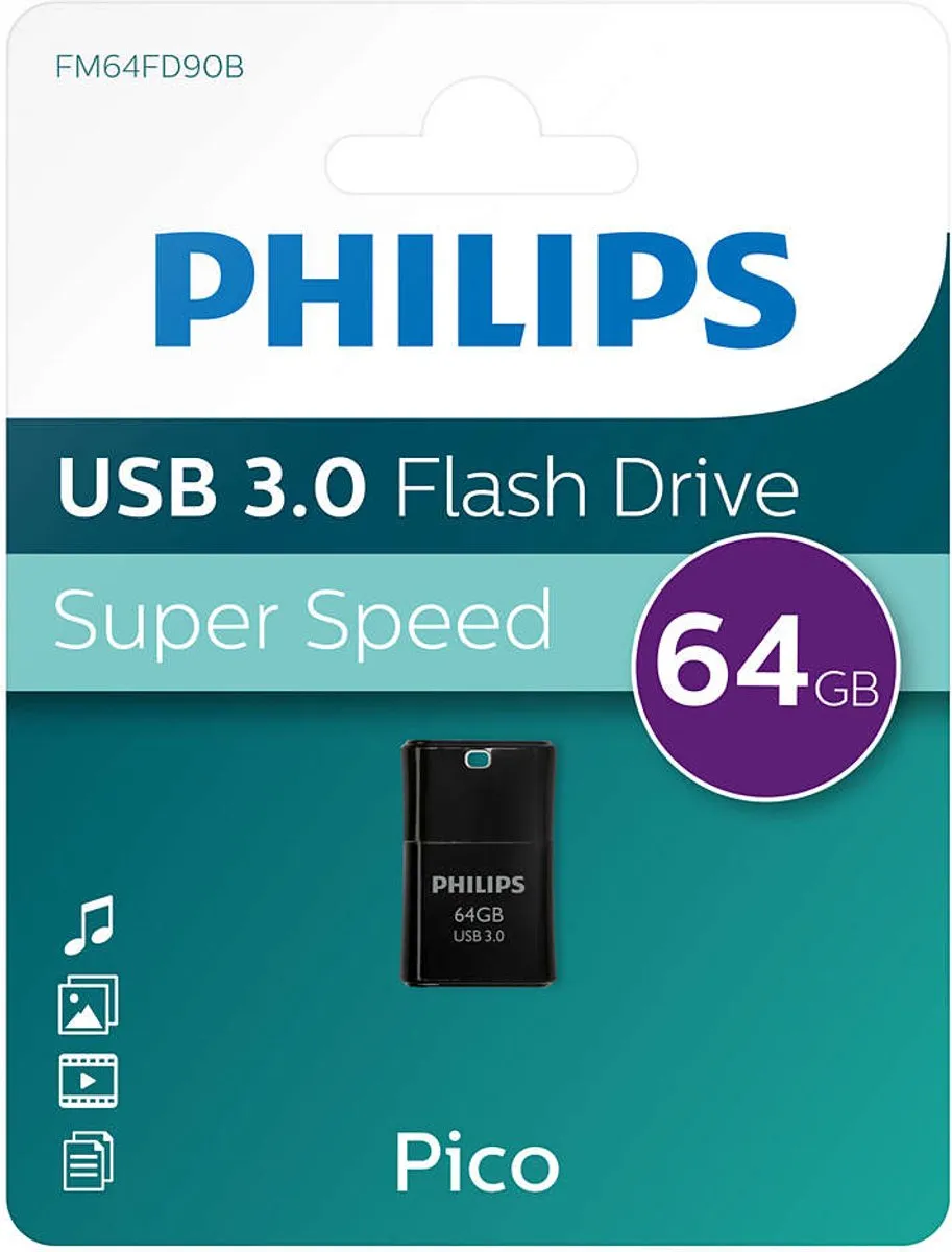 Philips USB Stick 3.0 FM64FD90B - 64GB - Zwart