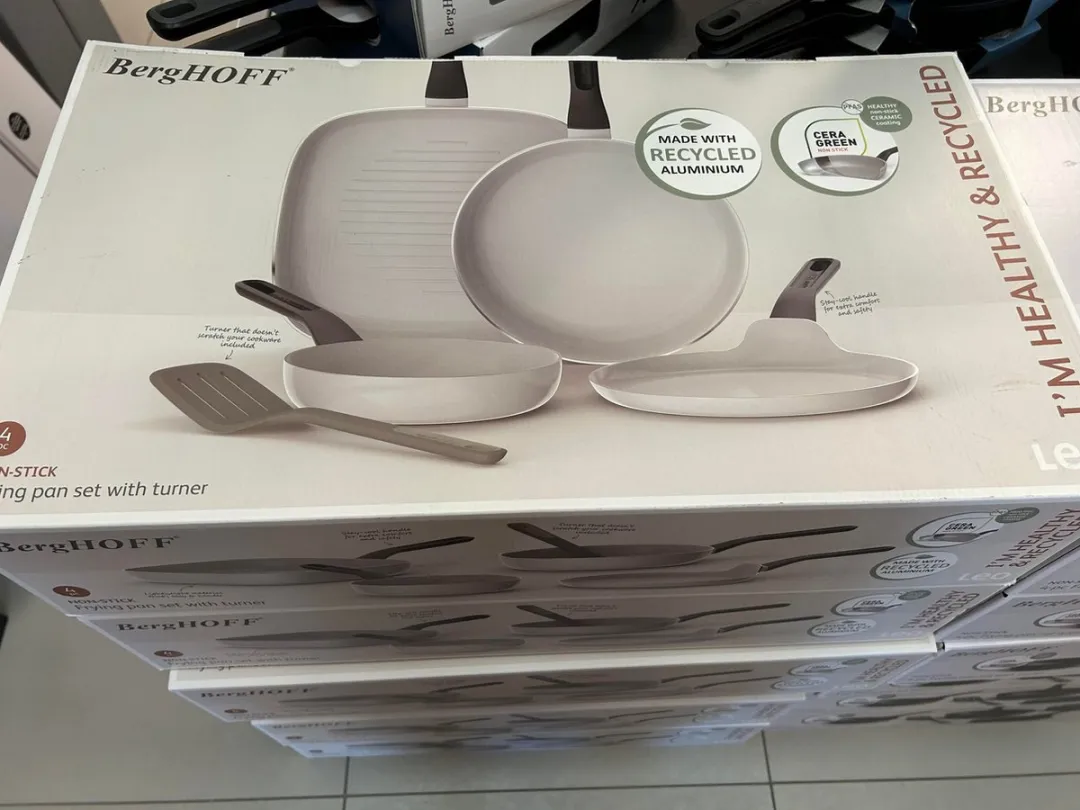 BergHOFF LEO 4-delige Braadpannenset Glints Spirit - PFAS-vrij - Wit