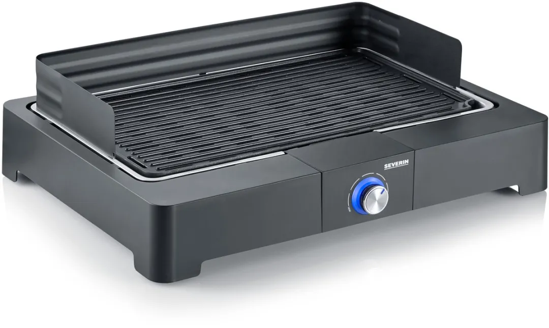 Severin PG 8567 Elektrische Tafel BBQ - 2200W - Gietijzeren Grillplaat - Zwart