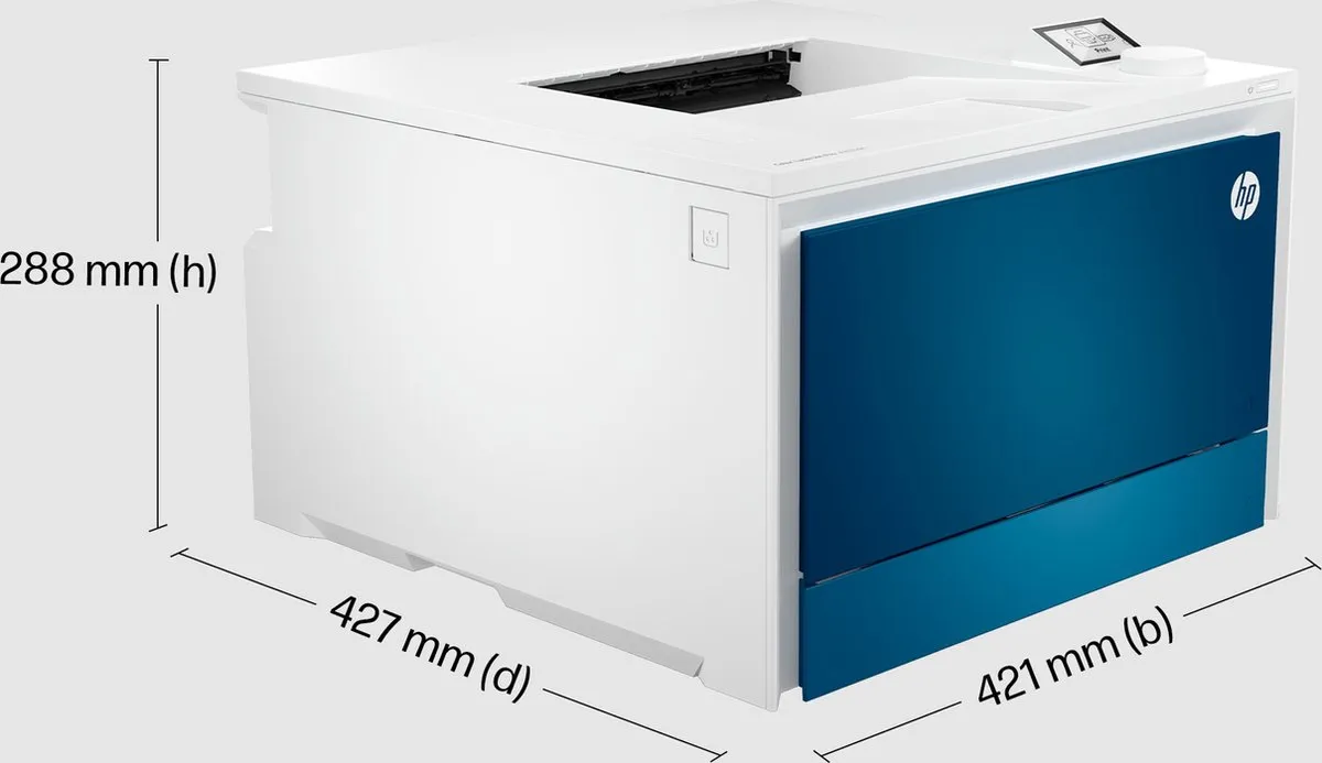 HP Color LaserJet Pro 4202dn All-in-One Laserprinter - 25 ppm - Blauw/Wit - afbeelding 6 van 6