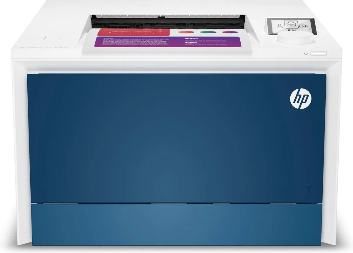 HP Color LaserJet Pro 4202dn All-in-One Laserprinter - 25 ppm - Blauw/Wit