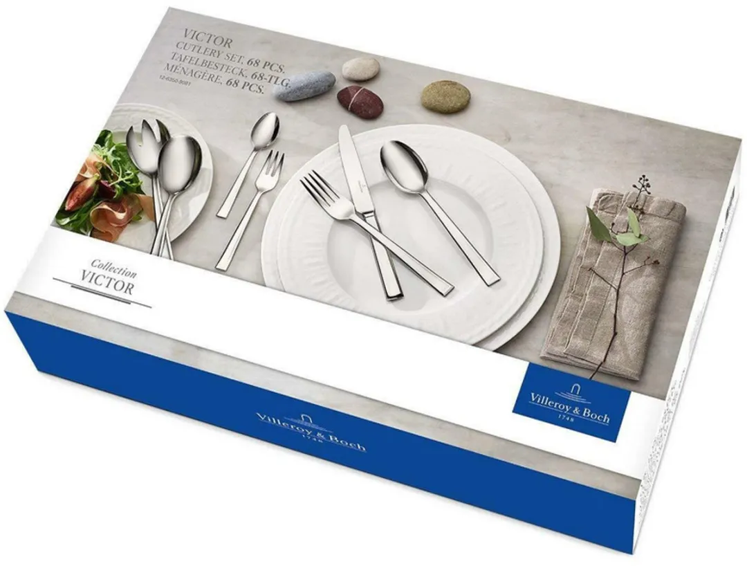 Villeroy & Boch Victor Bestekset 68-delig - RVS - 12 Personen