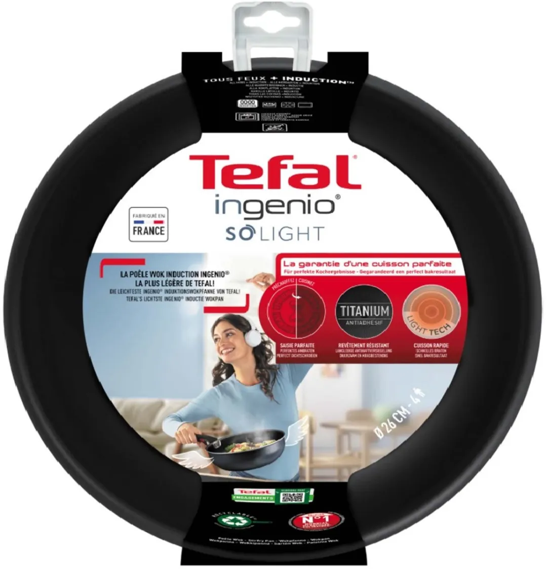 Tefal Ingenio L7237702 Wokpan 26cm - Zwart - afbeelding 3 van 4