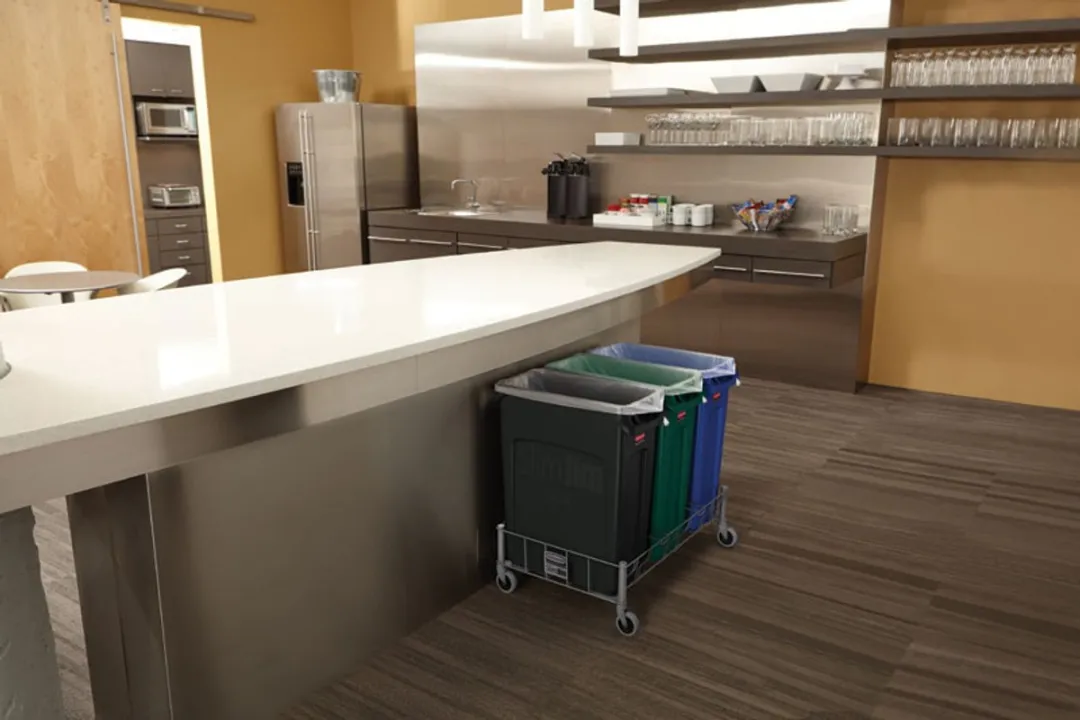 Rubbermaid Slim Jim CP652 Afvalbak 60L - Zwart