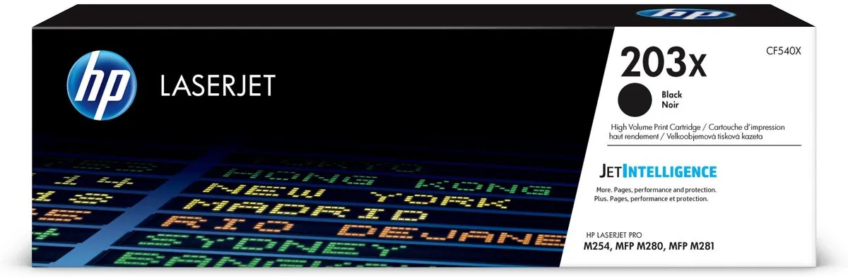 HP 203X CF540X Tonercartridge - 10.700 pagina's - Zwart