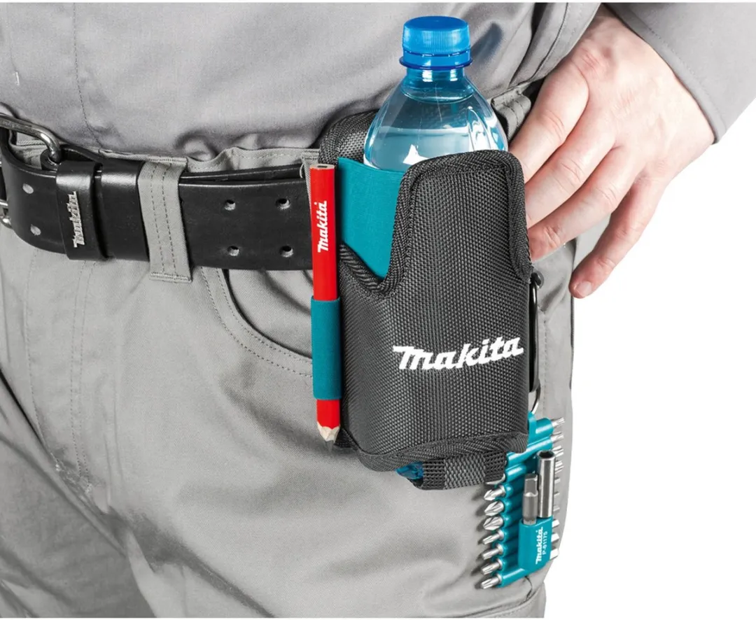 Makita E-15562 Thermosfles met Heuptasje - Grijs/Turquoise/Zilver