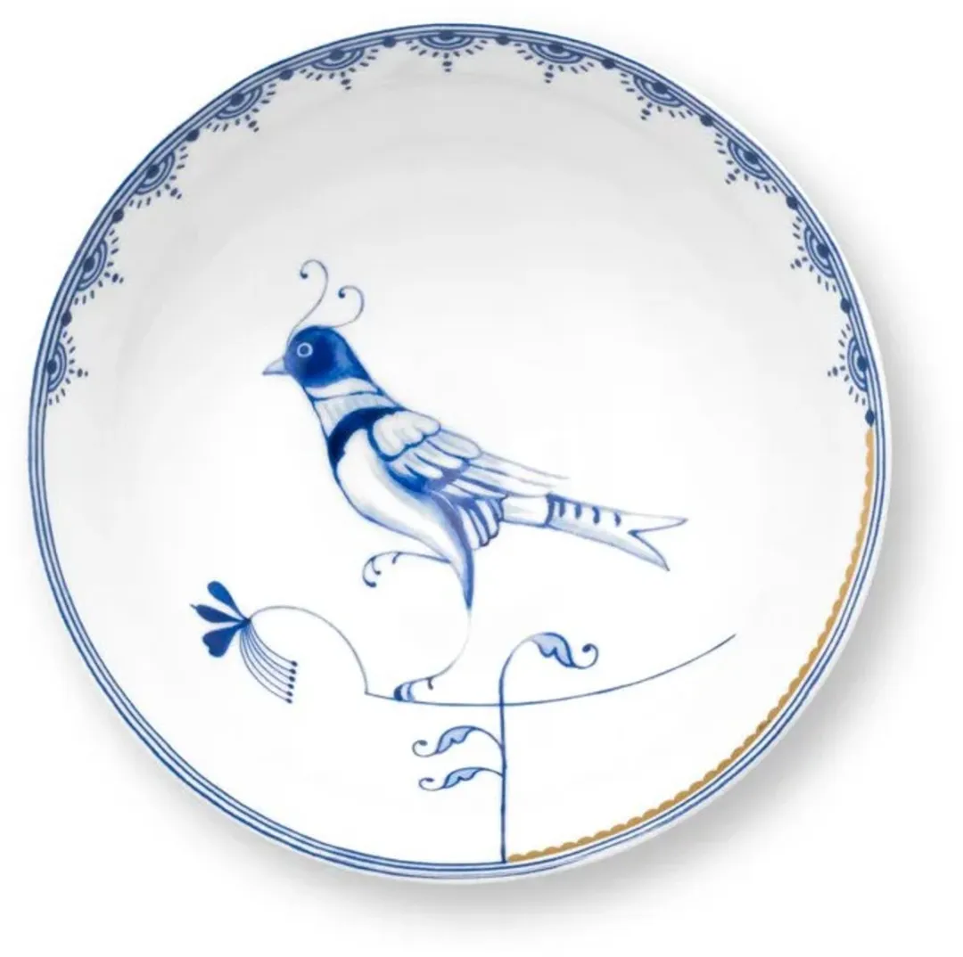 Pip Studio Pip & The Blue Bird Schaal 15cm - Wit
