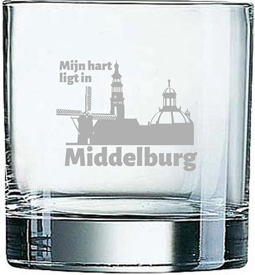 Arcoroc Middelburg Gegraveerd Whiskeyglas 38cl