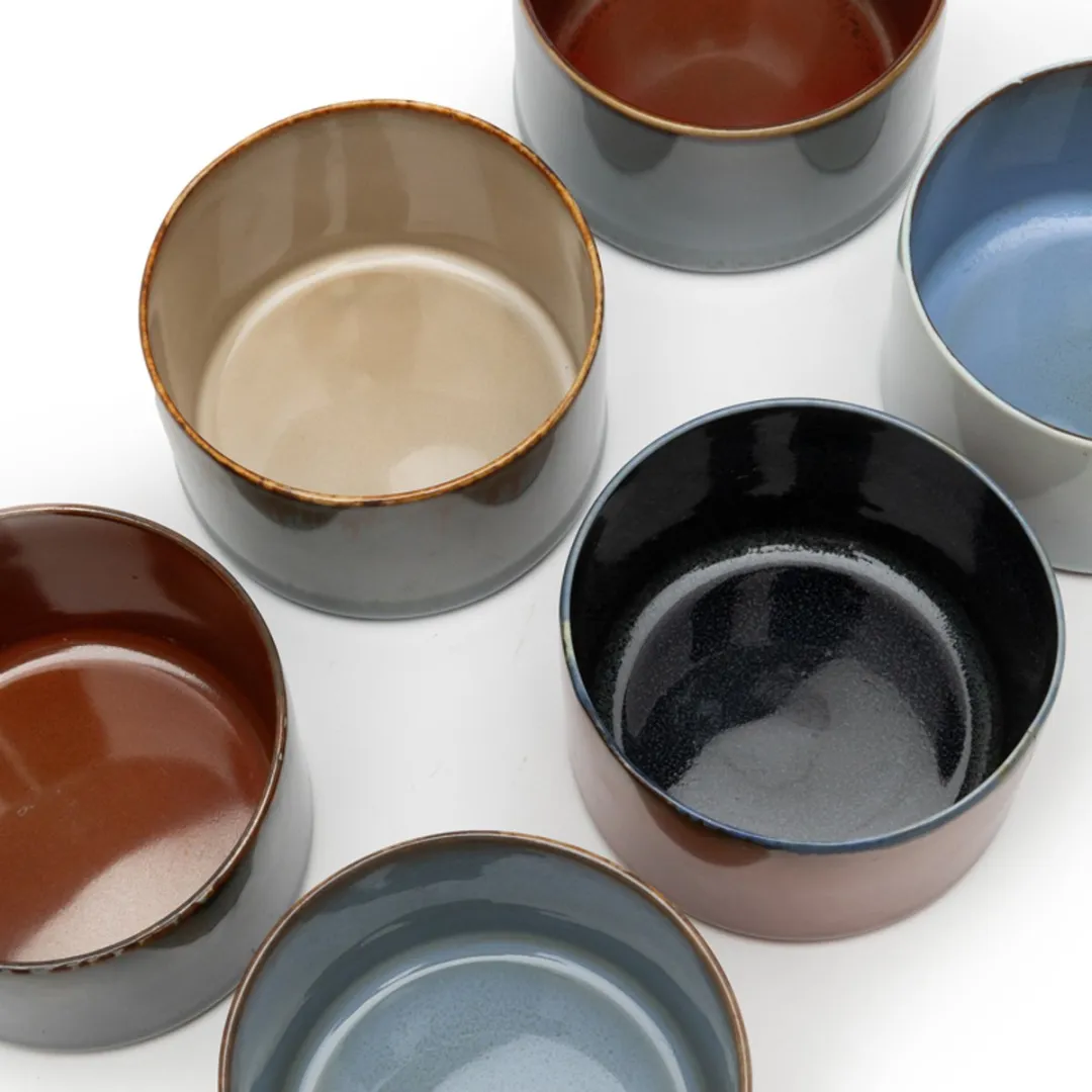 Serax Terres de Rêves Beker Ø7,5cm - 150ml - Dark Blue/Rust - 8 Stuks