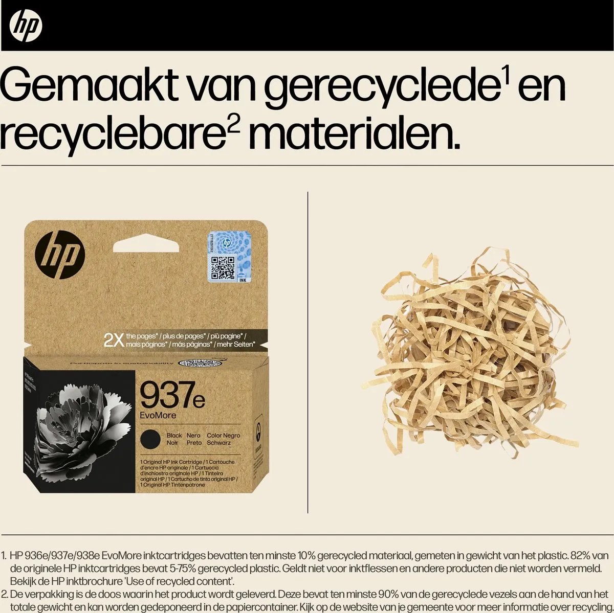 HP 4S6W9NE Inktcartridge 937e Zwart - 2500 pagina's