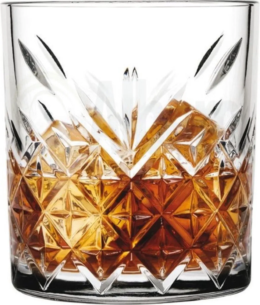 Pasabahce Timeless Whisky Tumbler - 8x 340ml - Transparant