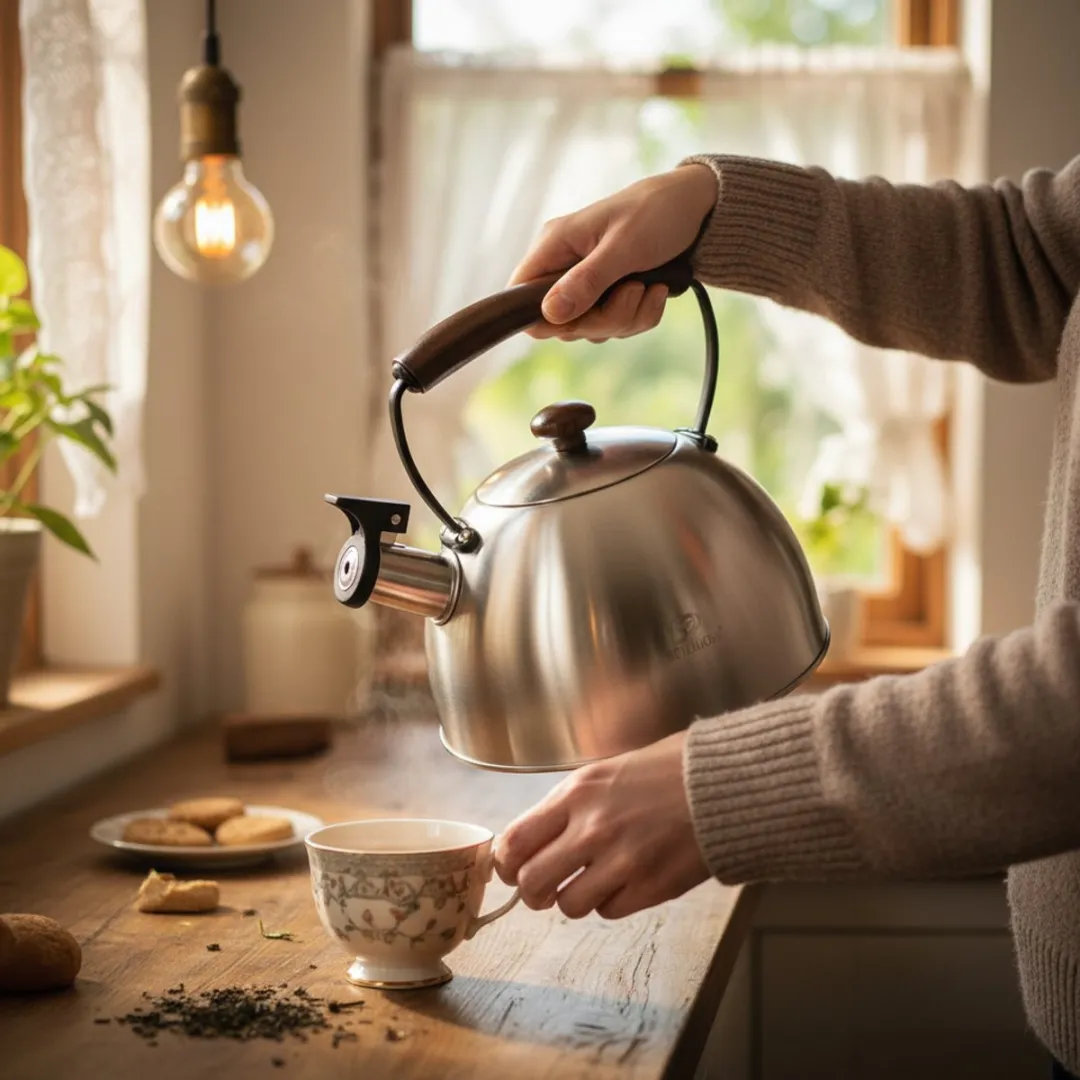 Meyerhoff RVS Fluitketel 2,5L - Geborsteld Zilver