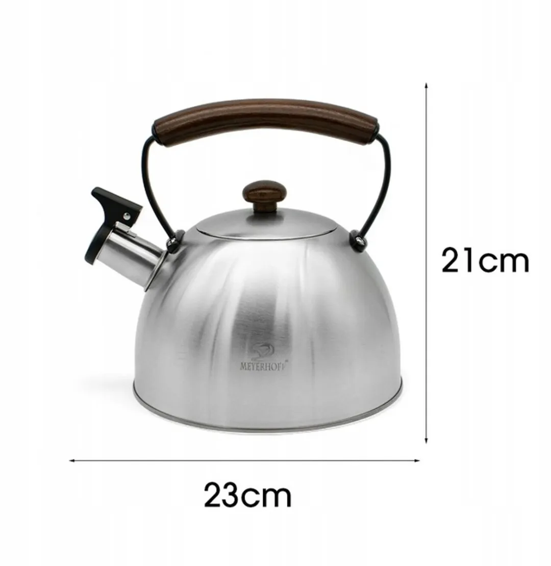Meyerhoff RVS Fluitketel 2,5L - Geborsteld Zilver