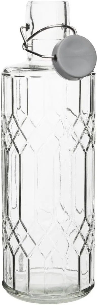 Olympia Geo Glazen Waterfles 1L - DN816 - 6 Stuks