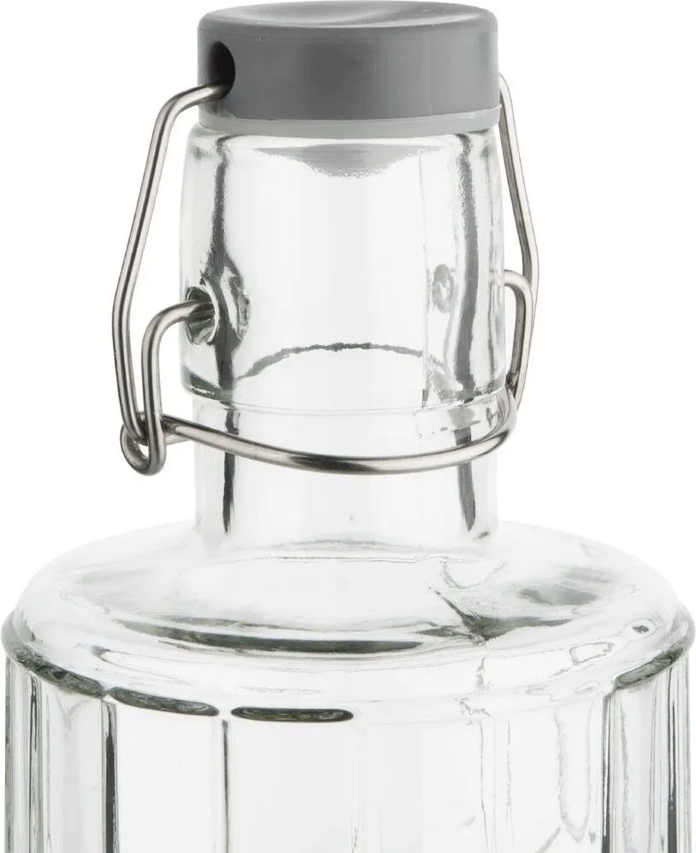 Olympia Geo Glazen Waterfles 1L - DN816 - 6 Stuks