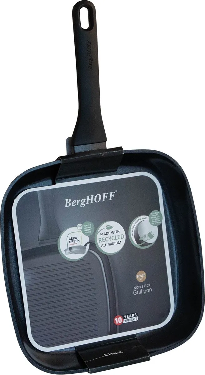 BergHOFF DiNA Grillpan Helix Ø26cm - Zwart