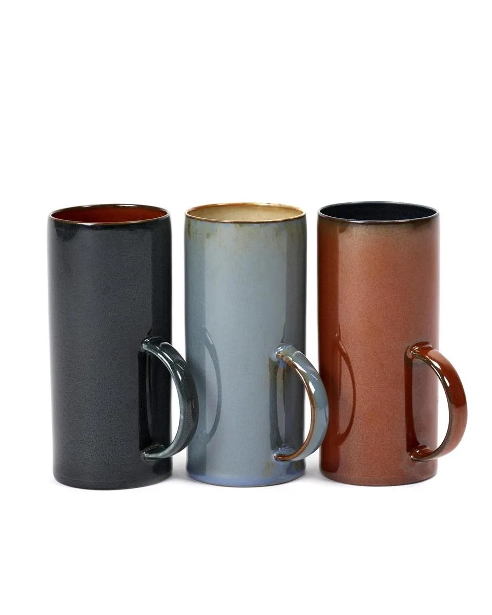 Serax Terres de Rêves Theekop Ø6xH13cm - Dark Blue/Rust
