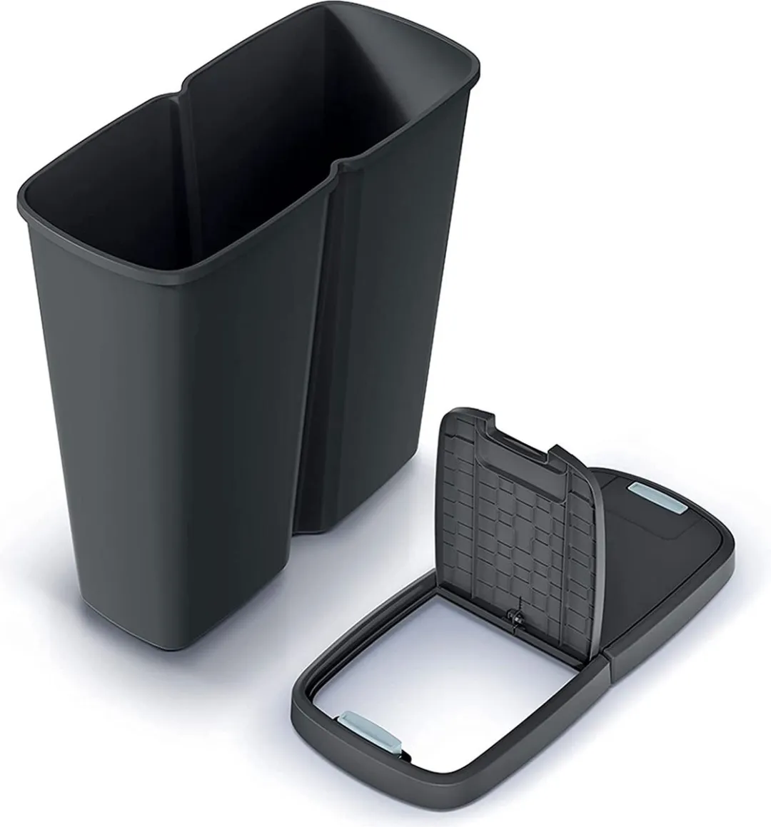 Prosperplast Keden Compacta Q DUO Prullenbak 50L - Zwart