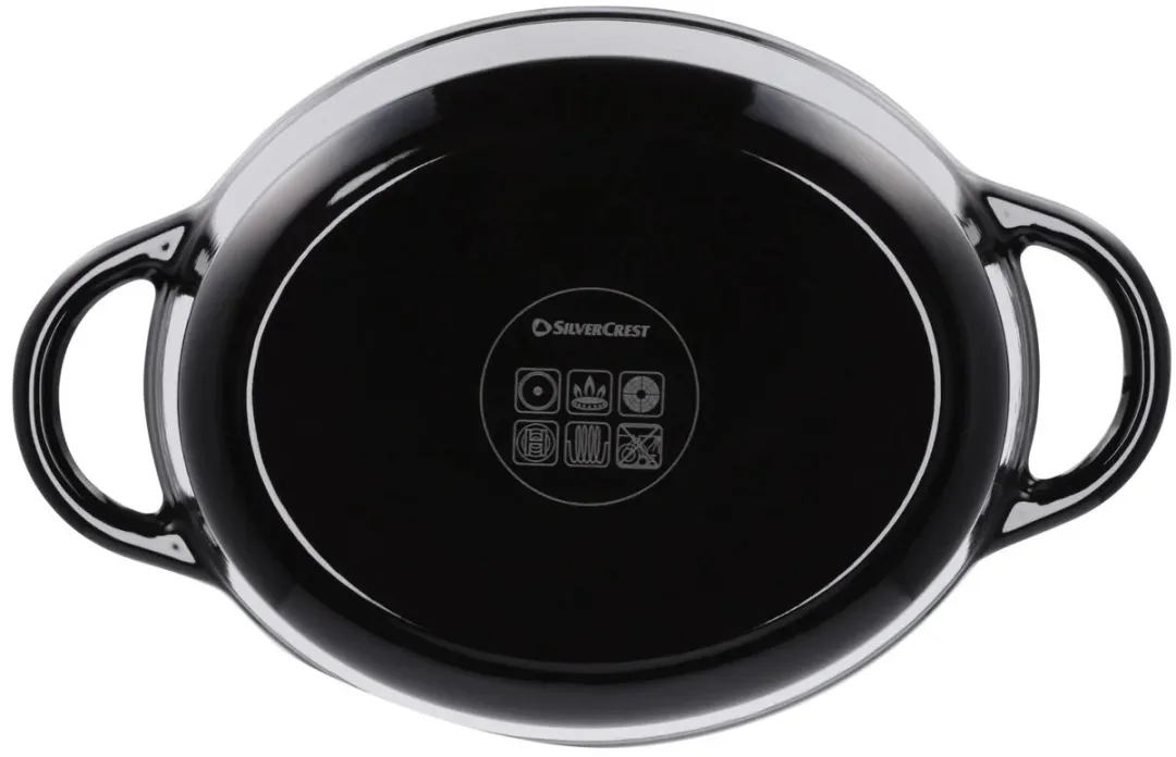 SILVERCREST Gietijzeren Braadpan Ø25cm - 2.3L - Zwart