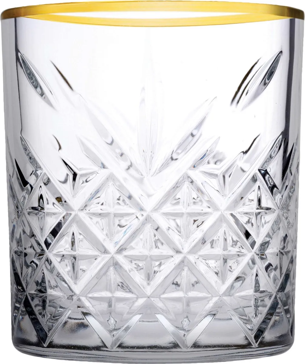 Pasabahce Timeless Whiskyglazen 8x - 350ml - Goud