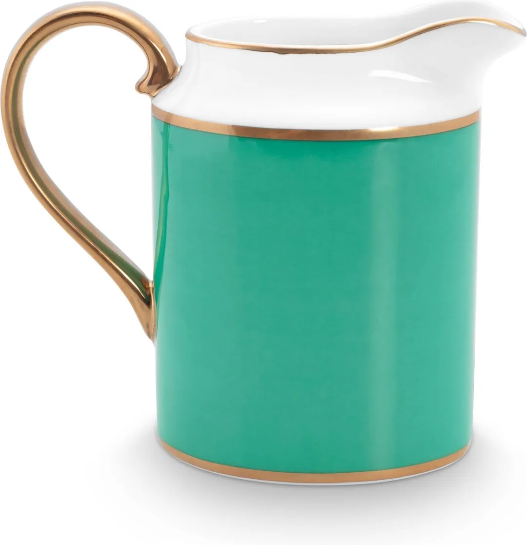 Pip Studio Chique Melkkan 260ml - Groen - Gouden Randjes
