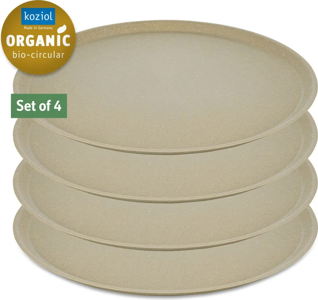 Koziol Connect Plate Dinerbord Set - 25,5cm - 4 Stuks - Zandbeige