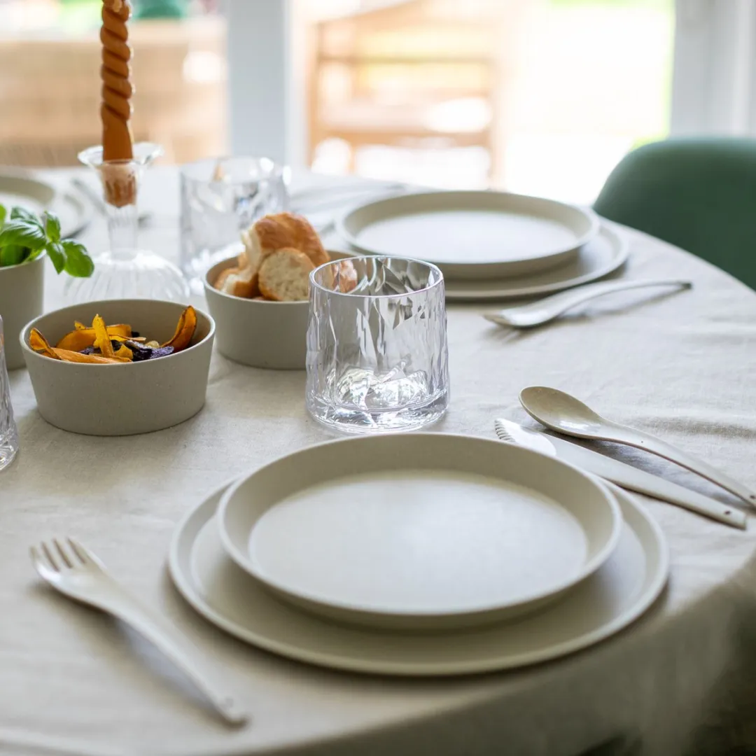 Koziol Connect Plate Dinerbord Set - 25,5cm - 4 Stuks - Zandbeige
