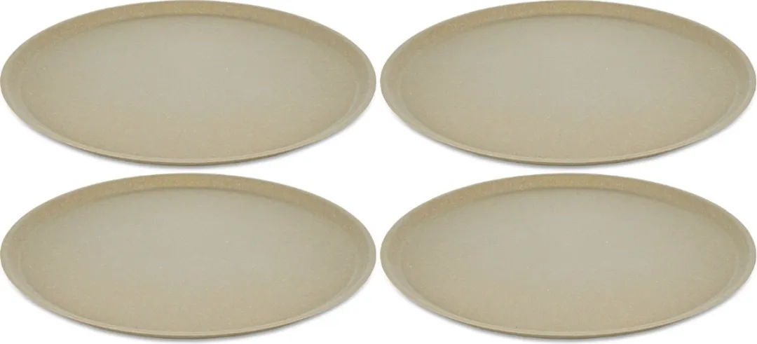 Koziol Connect Plate Dinerbord Set - 25,5cm - 4 Stuks - Zandbeige