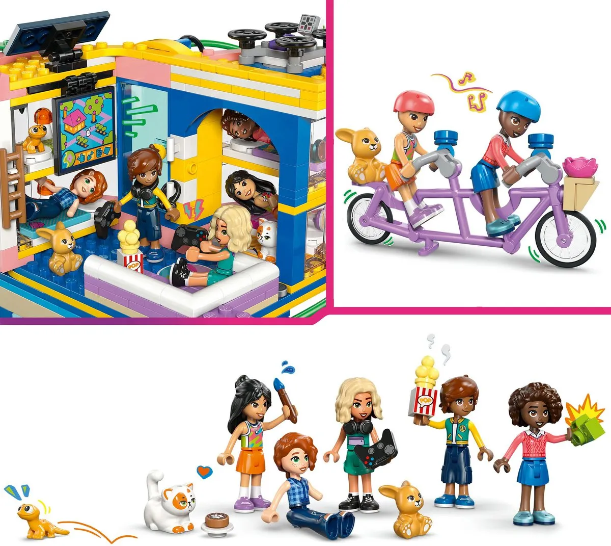 LEGO Friends Clubhuis Heartlake City - 5 Minifiguren - 2 Stukken - Multicolor