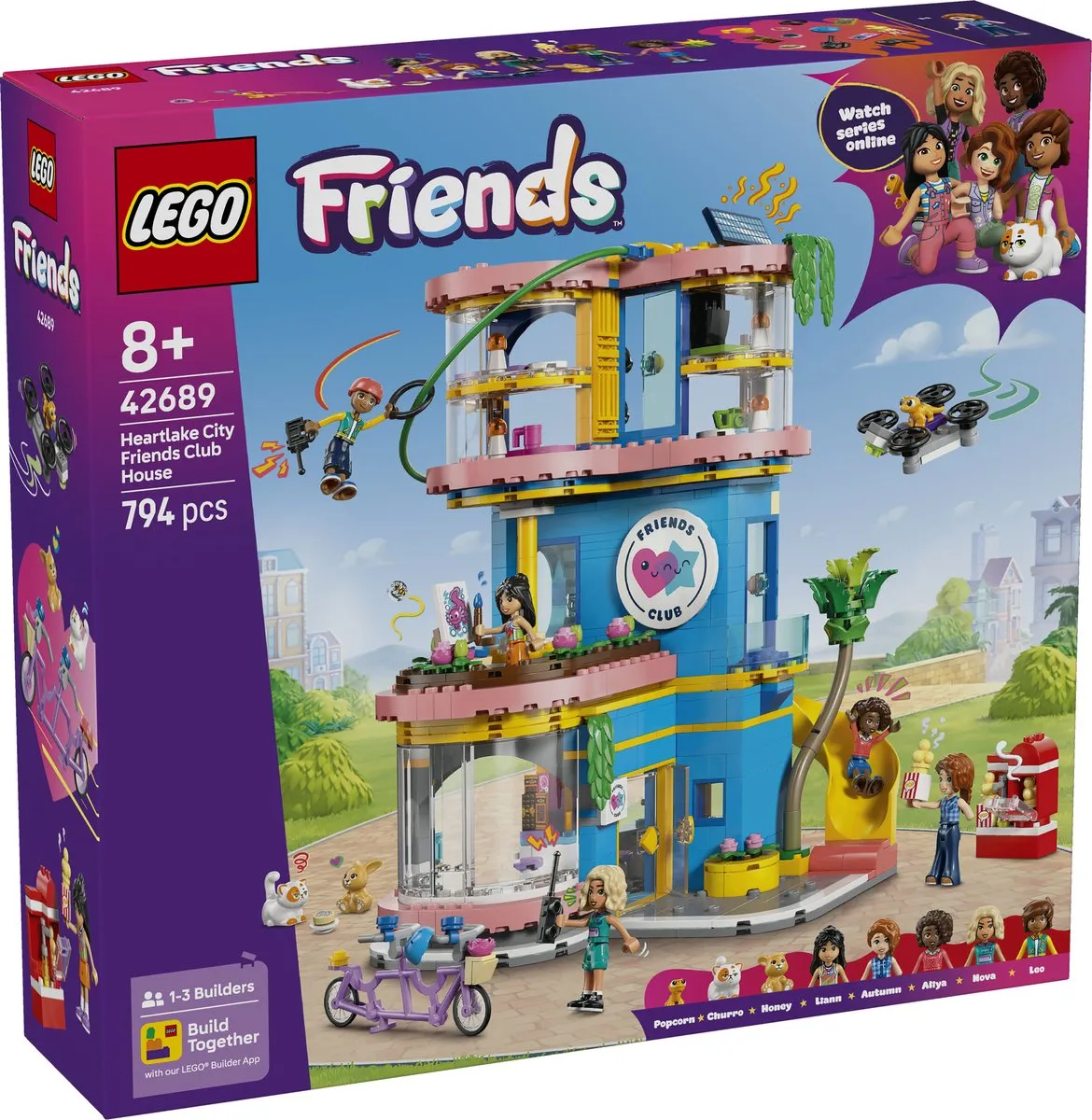 LEGO Friends Clubhuis Heartlake City - 5 Minifiguren - 2 Stukken - Multicolor