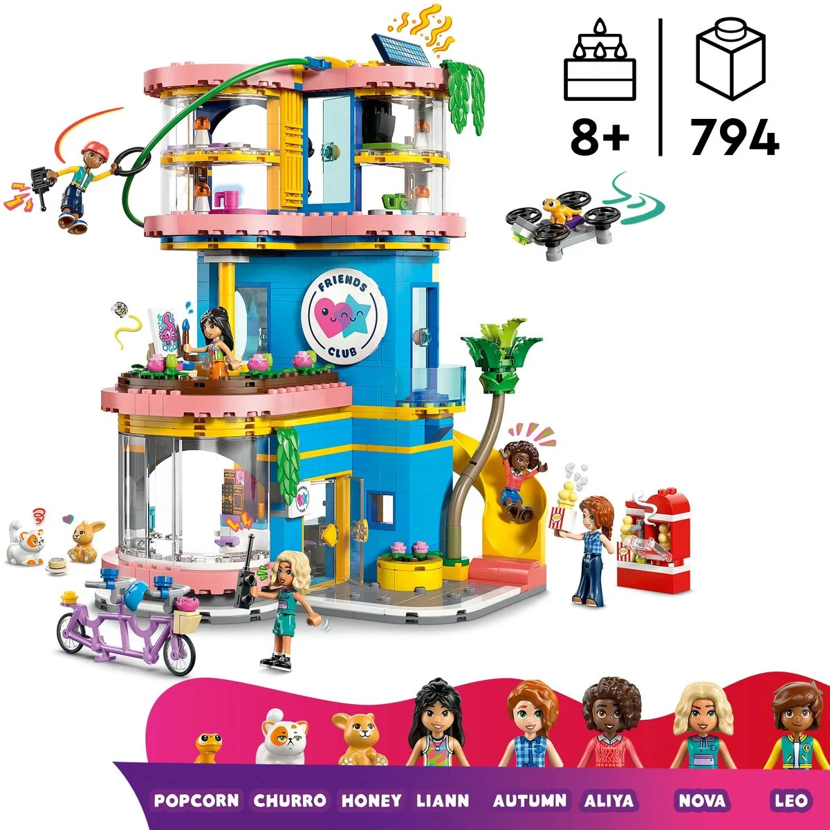 LEGO Friends Clubhuis Heartlake City - 5 Minifiguren - 2 Stukken - Multicolor - afbeelding 6 van 6