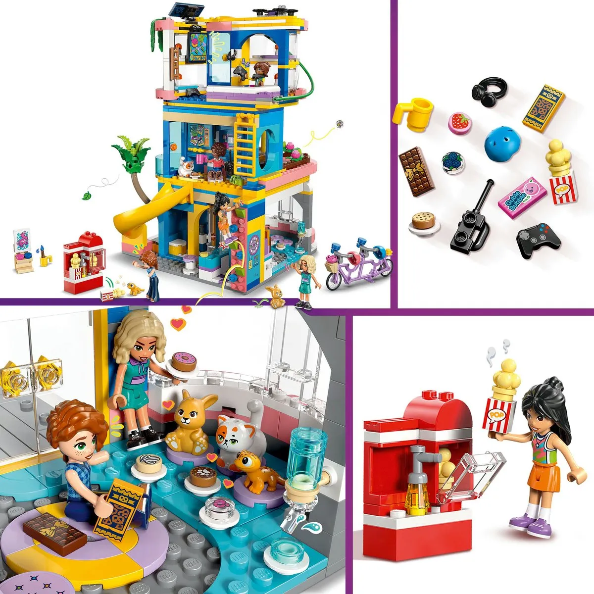 LEGO Friends Clubhuis Heartlake City - 5 Minifiguren - 2 Stukken - Multicolor