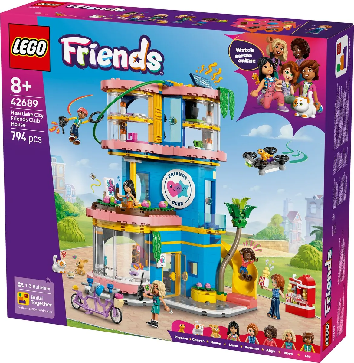LEGO Friends Clubhuis Heartlake City - 5 Minifiguren - 2 Stukken - Multicolor