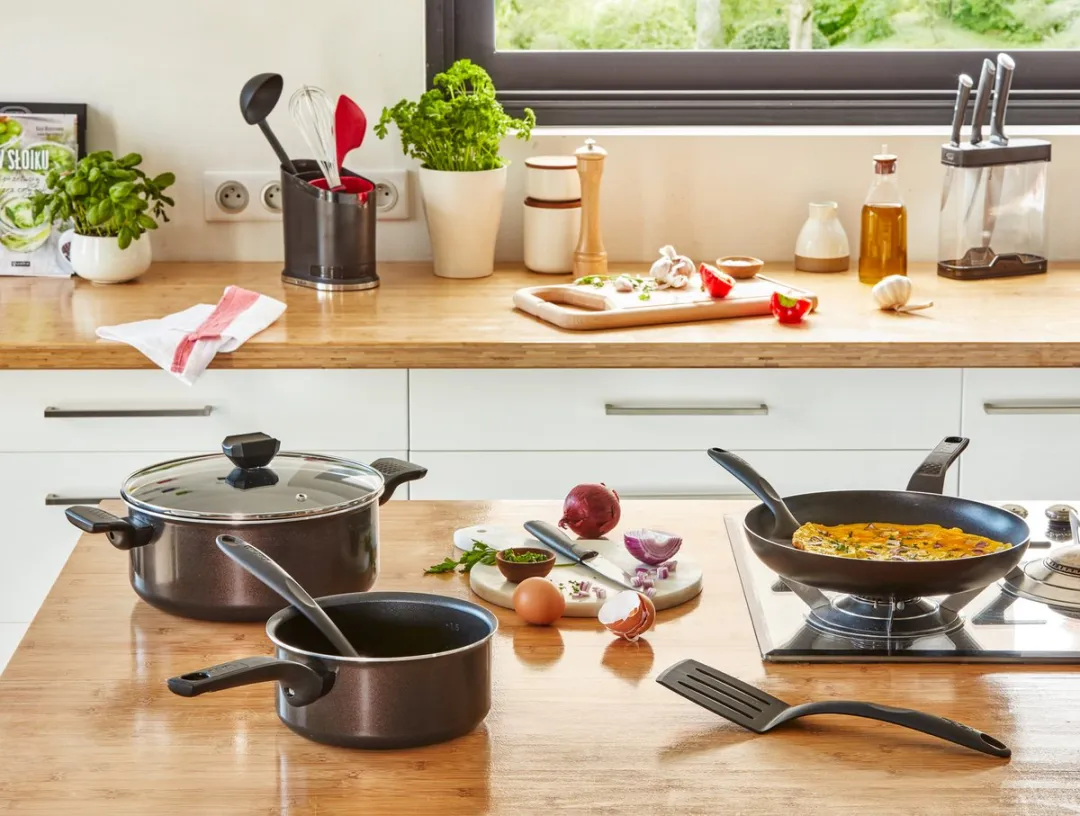 Tefal Easy Cook & Clean B55590 Koekenpannenset - 2 Stuks - Zwart