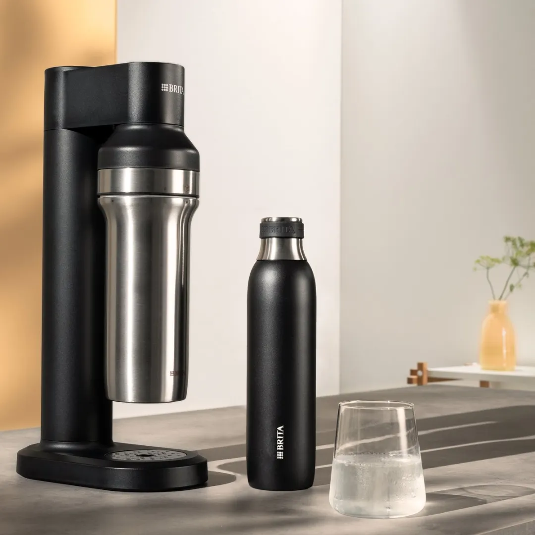 BRITA SodaTRIO RVS Fles 0,65L - Zwart