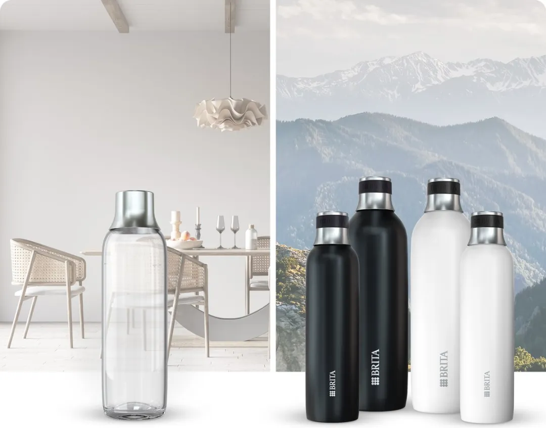 BRITA SodaTRIO RVS Fles 0,65L - Zwart