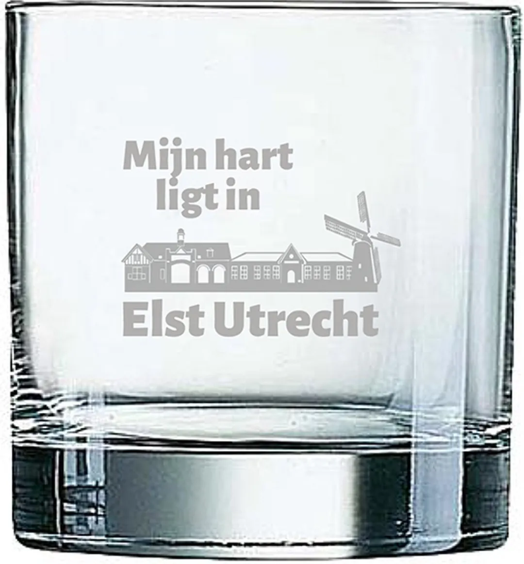 Arcoroc Gegraveerd Whiskeyglas Elst Utrecht 38cl