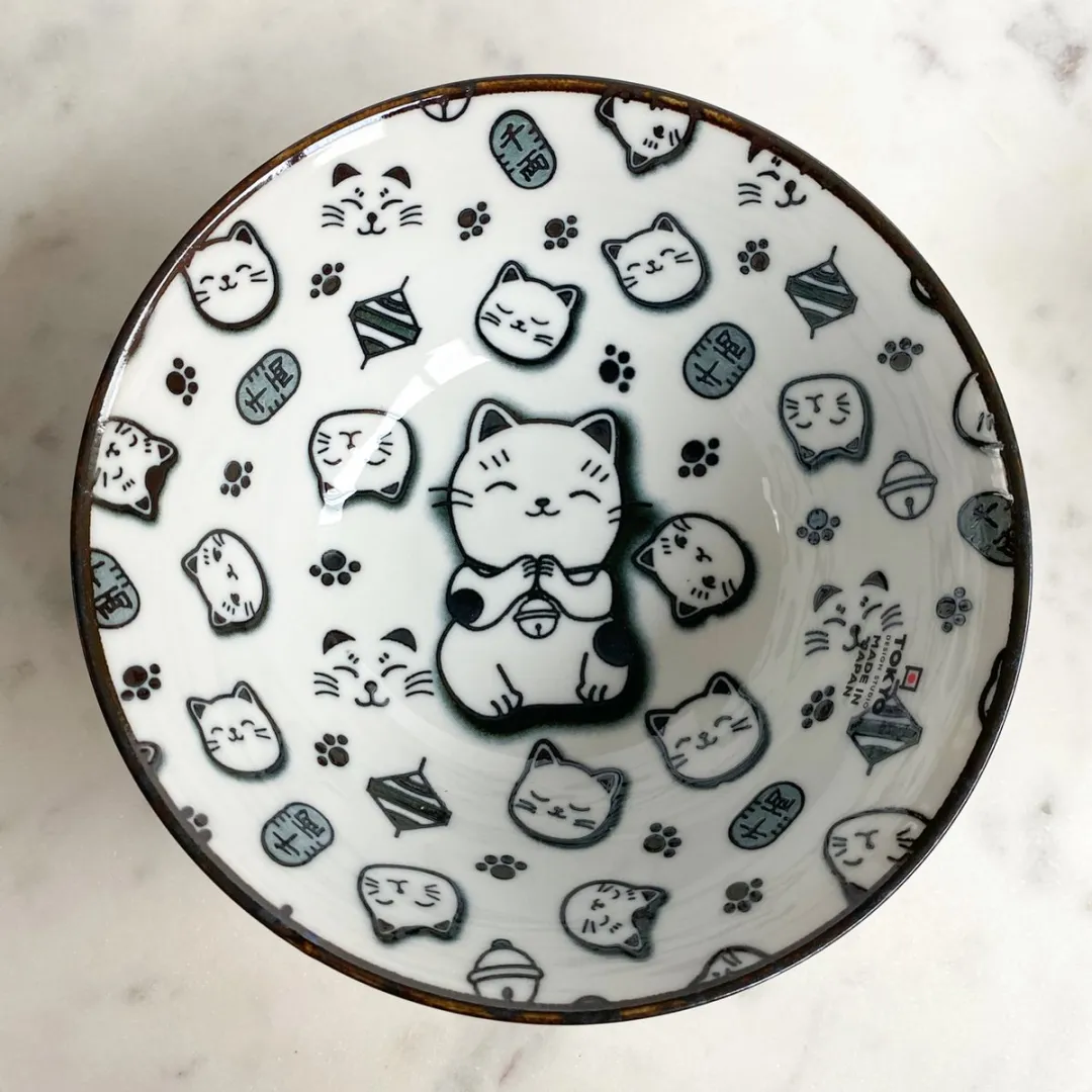 Tokyo Design Studio Kawaii Bowls Lucky Cat Kom - 500ml