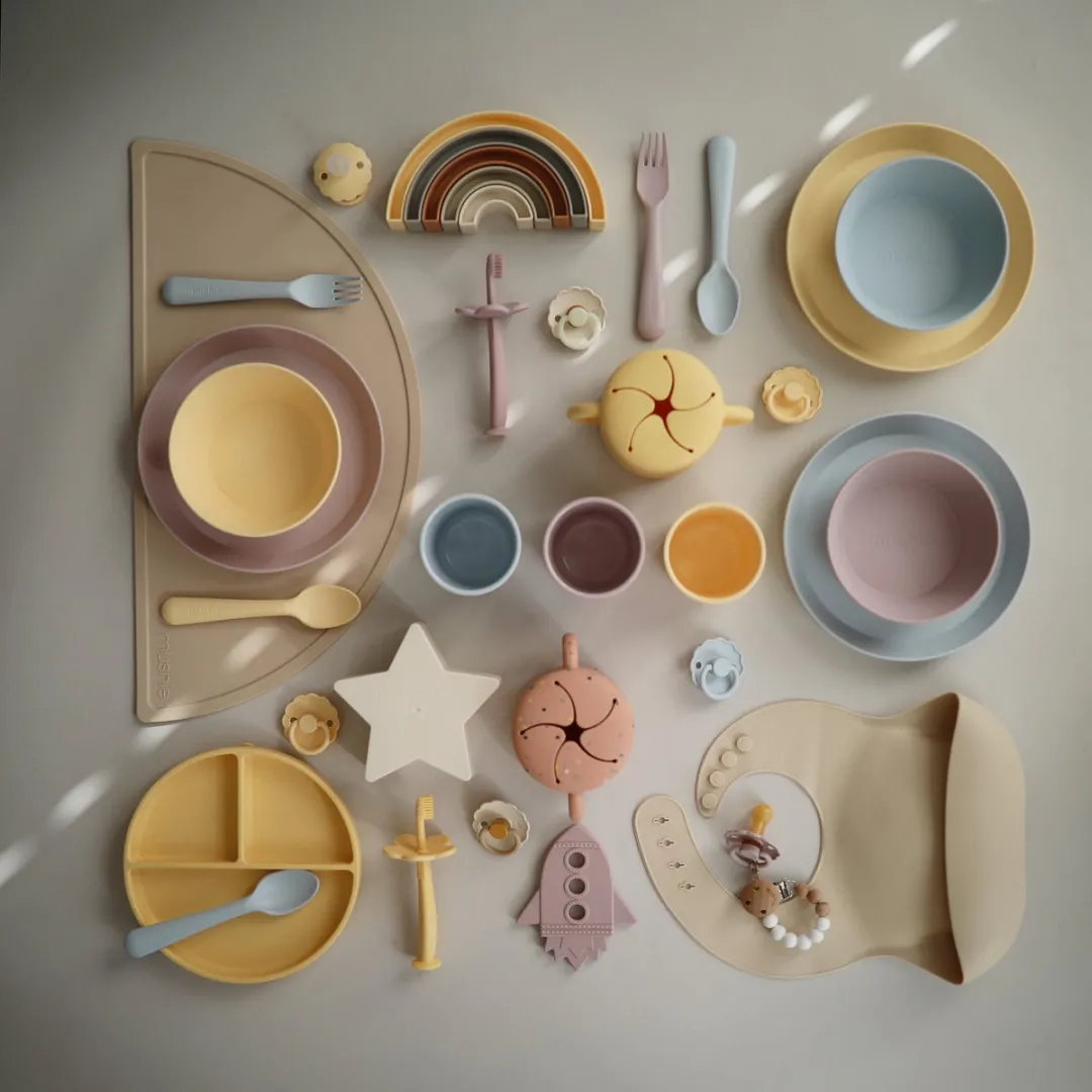 Mushie ronde kommen set van 2 - Soft lilac