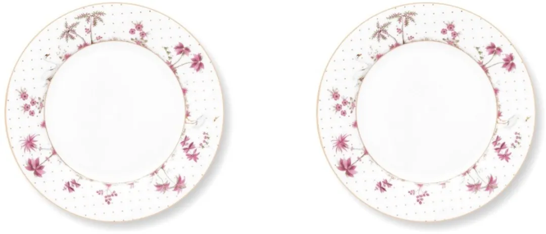 Pip Studio Jolie Ontbijtborden Set - 21cm Roze - 2 Stuks
